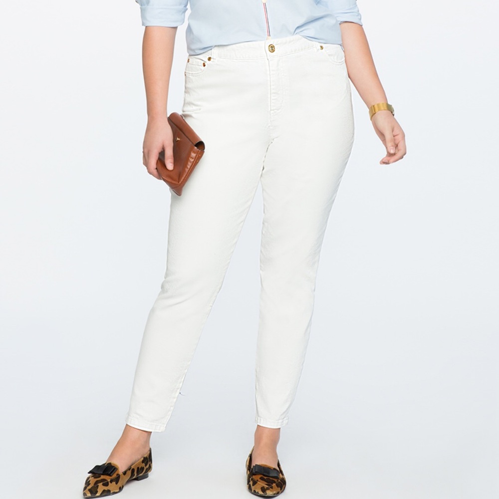 ELOQUII X Katie Sturino White Skinny Jeans Sz 18